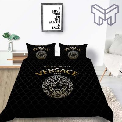 Versace Black Luxury Brand Bedding Set Bedspread Duvet Cover Set Home Decor