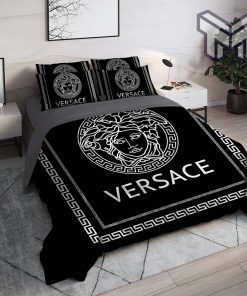 Versace Black Luxury Brand High End Premium Bedding Set Home Decor