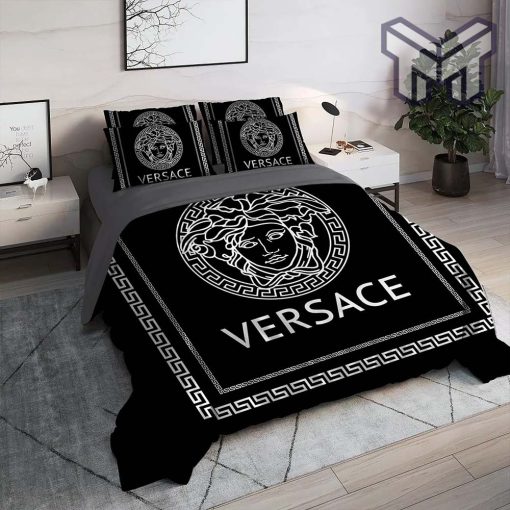 Versace Black Luxury Brand High End Premium Bedding Set Home Decor