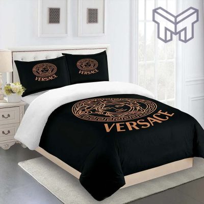 Versace Bronze Luxury Brand Bedding Set Bedspread Duvet Cover Set Home Decor