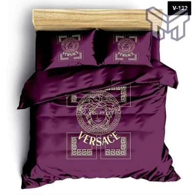 Versace Fashion Logo Luxury Brand Bedding Set Home Decor