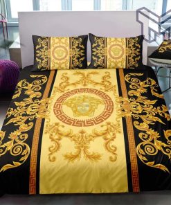 Versace Gold Luxury Brand Bedding Set Bedspread Duvet Cover Set Home Decor