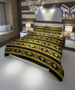 Versace Golden Fashion Luxury Brand Premium Bedding Set Home Decor