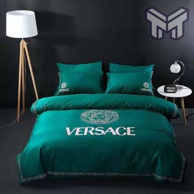 Versace Green Luxury Brand Bedding Set Bedspread Duvet Cover Set Home Decor