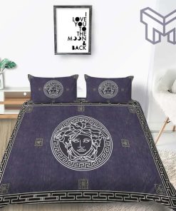 Versace Logo New Luxury Brand Bedding Set Bedspread Duvet Cover Set Home Decor