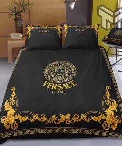Versace Logo New Luxury Fashion Brand Bedding Set Bedspread Duvet Cover Set