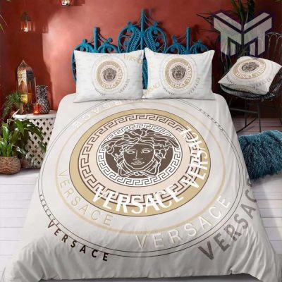 Versace White Luxury Brand Bedding Set Bedspread Duvet Cover Set Home Decor 