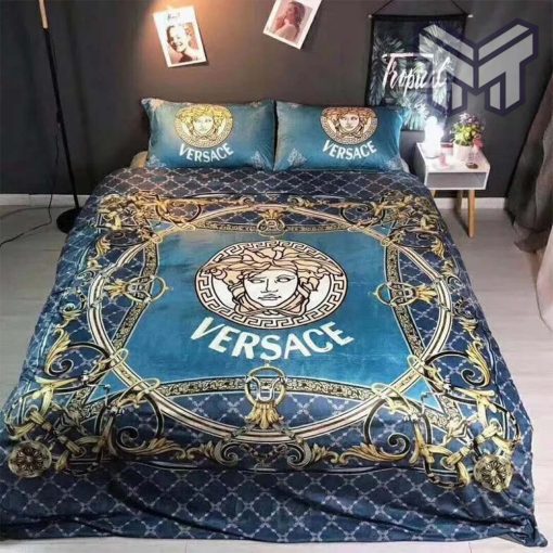 Versace Luxury Fashion Brand Bedding Set Bedspread Duvet Cover Set