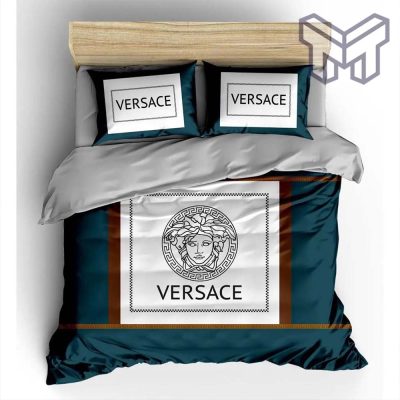 Versace Luxury Logo Fashion Brand Bedding Set Home Decor