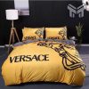 Versace Luxury Logo Fashion Brand Premium Bedding Set Home Decor