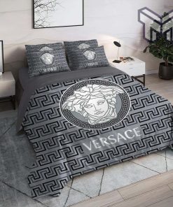 Versace Medusa Grey Luxury Brand High End Premium Bedding Set Home Decor