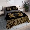 Versace Medusa Pattern Luxury Brand High End Premium Bedding Set Home Decor