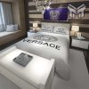 Versace White And Black Logo Luxury Brand High-End Bedding Set Home Decor