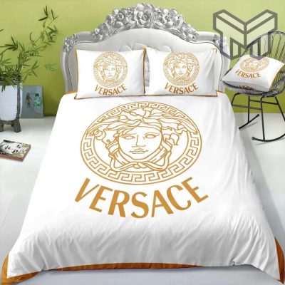 Versace White Hot New Luxury Brand Bedding Set Bedspread Duvet Cover Set Home Decor