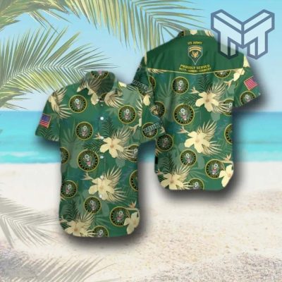 Veteran Army American Flag Hawaiian Graphic Print Short Sleeve Hawaiian Casual Shirt