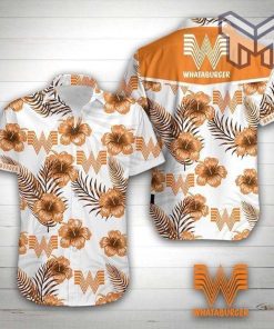 Whataburger Hawaiian Graphic Print Short Sleeve Hawaiian Casual Shirt