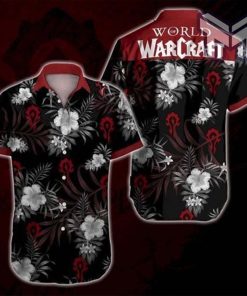 World Of Warcraft Hawaiian V Graphic Print Short Sleeve Hawaiian Casual Shirt