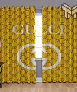 Yellow Gucci Window Curtains Living Room And Bedroom Decor Home Decor