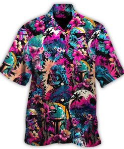 Star Wars Hawaiian Shirt, Special Star Wars Synthwave Hawaiian Shirt For Men
