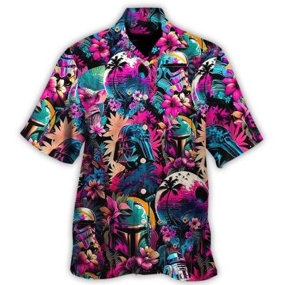 Star Wars Hawaiian Shirt, Special Star Wars Synthwave Hawaiian Shirt For Men