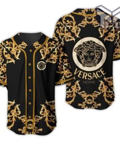 Gianni versace black gold baseball jersey shirt luxury clothing clothes sport for men women hot 2023