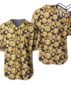 Gianni versace gold baseball jersey shirt luxury clothing clothes sport for men women hot 2023