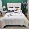 Gucci Bedding Set, Gucci Amazing White Fashion Logo Luxury Brand Bedding Set Home Decor