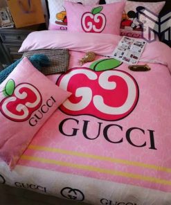 Gucci Bedding Set, Gucci Apple Mickey Mouse Luxury Brand Bedding Set Bedspread Duvet Cover Set Home Decor