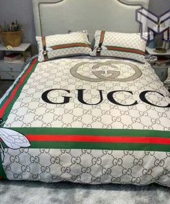 Gucci Bedding Set, Gucci Bee Luxury Brand Bedding Set Bedspread Duvet Cover Set Home Decor