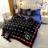 Gucci Bedding Set, Gucci Bees Black Luxury Brand Premium Bedding Set Bedspread Duvet Cover Set Home Decor