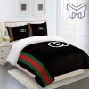 Gucci Bedding Set, Gucci Black Premium Limited Luxury Brand Fashion Bedding Set Home Decor