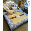 Gucci Bedding Set, Gucci Blue Beige Luxury Brand Premium Bedding Set Bedspread Duvet Cover Set Home Decor