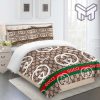 Gucci Bedding Set, Gucci Brown Premium Limited Fashion Luxury Brand Bedding Set Home Decor