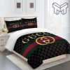 Gucci Bedding Set, Gucci Brown Premium Limited Luxury Brand Fashion Bedding Set Home Decor