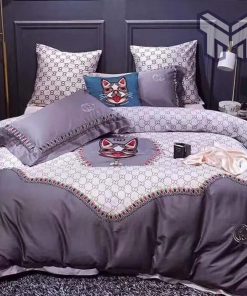 Gucci Bedding Set, Gucci Cat Luxury Brand High End Bedding Set Home Decor