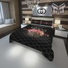 Gucci Bedding Set, Gucci Doggy And Flowers Fashion Logo Luxury Brand Premium Bedding Set Home Decor