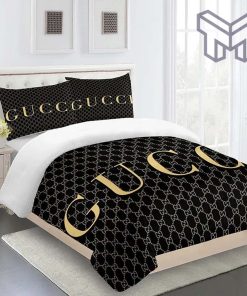 Gucci Bedding Set, Gucci Fashion Logo Limited Luxury Brand Bedding Set Home Decor