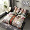 Gucci Bedding Set, Gucci Flowers Luxury Brand High-End Bedding Set Home Decor