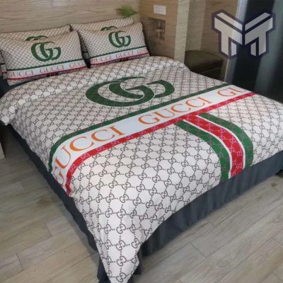 Gucci Bedding Set, Gucci GC Luxury Fashion Brand Bedding Set Bedspread Duvet Cover Set