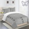 Gucci Bedding Set, Gucci Grey Premium Luxury Brand Fashion Limited Bedding Set Home Decor