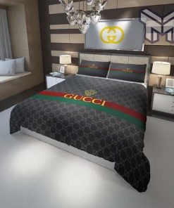 Gucci Bedding Set, Gucci Hot Logo Luxury Brand Bedding Set Bedspread Duvet Cover Set Home Decor