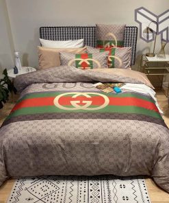 Gucci Bedding Set, Gucci Hot Luxury Brand Bedding Set Bedspread Duvet Cover Set Home Decor