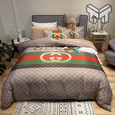 Gucci Bedding Set, Gucci Hot Luxury Brand Bedding Set Bedspread Duvet Cover Set Home Decor