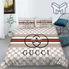 Gucci Bedding Set, Gucci Logo New Luxury Fashion Brand Bedding Bedspread Duvet Cover Set