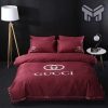 Gucci Bedding Set, Gucci Luxury Brand Red Bedding Set Bedspread Duvet Cover Set Home Decor