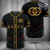 Gucci black baseball jersey shirt luxury clothing clothes sport for men women hot 2023