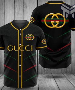 Gucci black baseball jersey shirt luxury clothing clothes sport for men women hot 2023