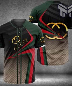 Gucci black baseball jersey shirt luxury clothing clothes sport for men women hot 2023 Type01