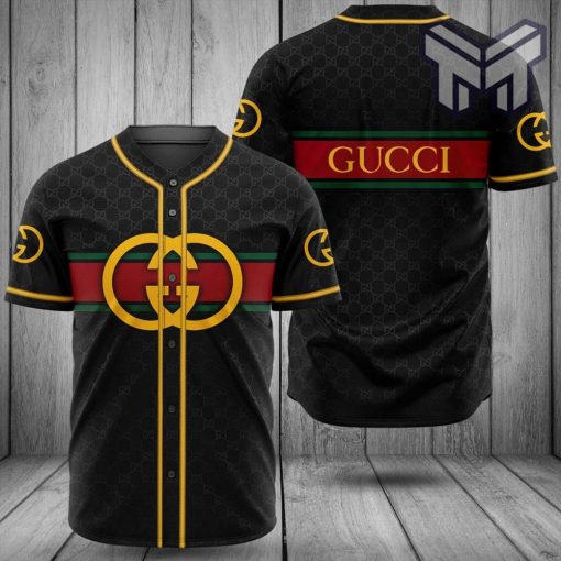 Gucci black baseball jersey shirt luxury clothing clothes sport for men women hot 2023 Type02