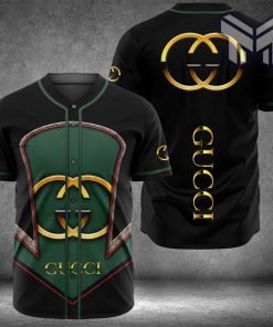 Gucci black baseball jersey shirt luxury clothing clothes sport for men women hot 2023 Type03